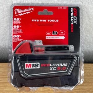 Milwaukee 48-11-1850 RedLithium XC 5.0 Ah M18 Battery 18 Volt Power Tool Battery